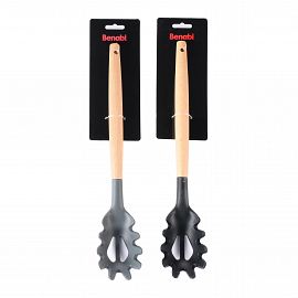 ESPAGUETERA MANGO DE  MADERA Y SILICONA