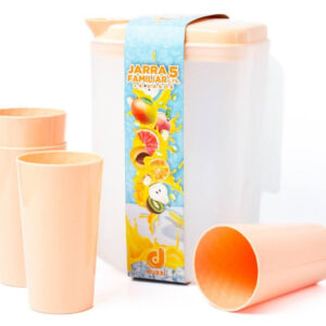JARRA PLASTICA 5Lts + 4 VASOS DUZZI