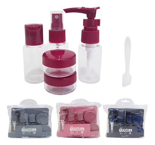SET ENVASES PARA VIAJE 7 PIEZAS